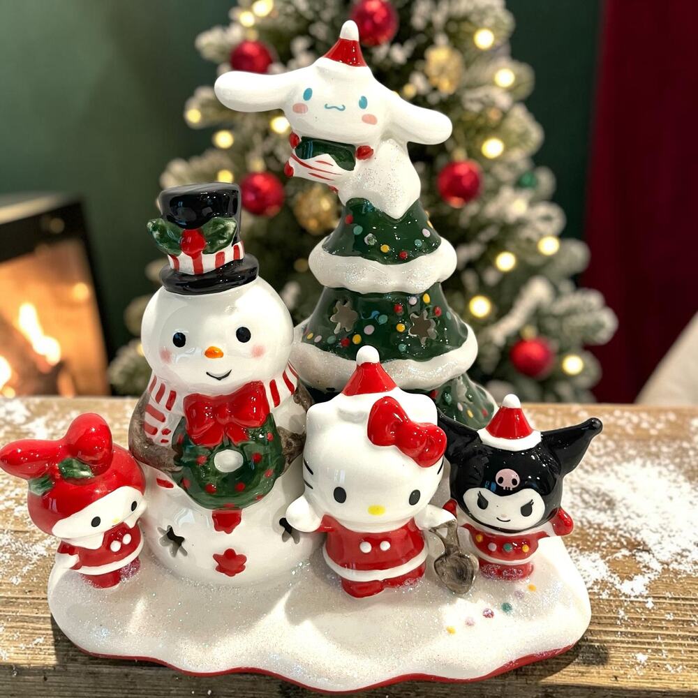 Blue Sky Hello Kitty & Friends "Let It Snow" Christmas Tea Light Holder NWT